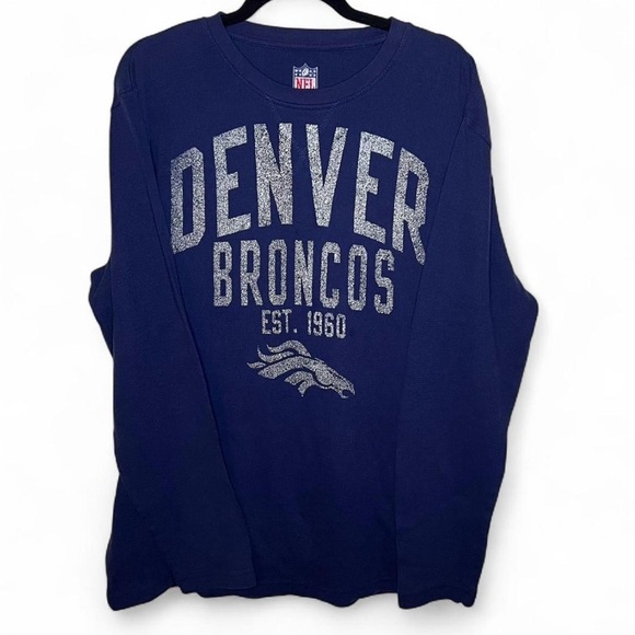 NFL Other - NFL Denver Broncos Long Sleeve Shirt XL Navy | Vintage Team Tee
